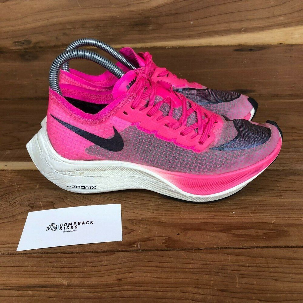 Nike ZoomX VaporFly Next AO4568-600 Womens Pink Low Top Running Shoes Size 5